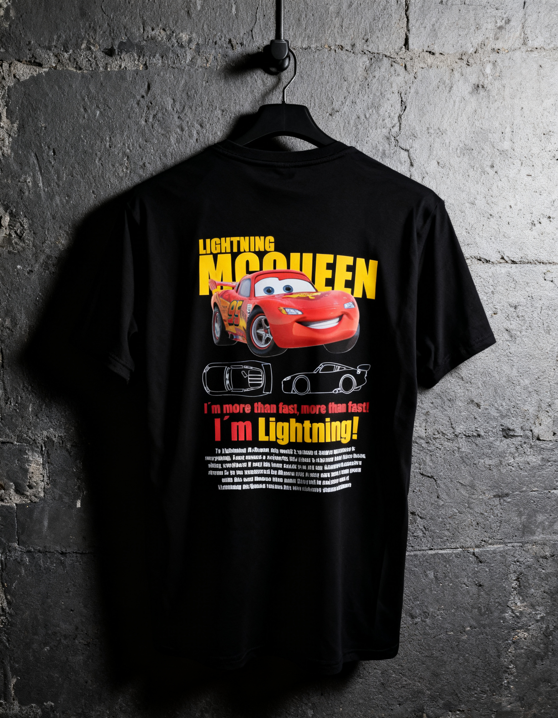 Playera Lightning McQueen detalle