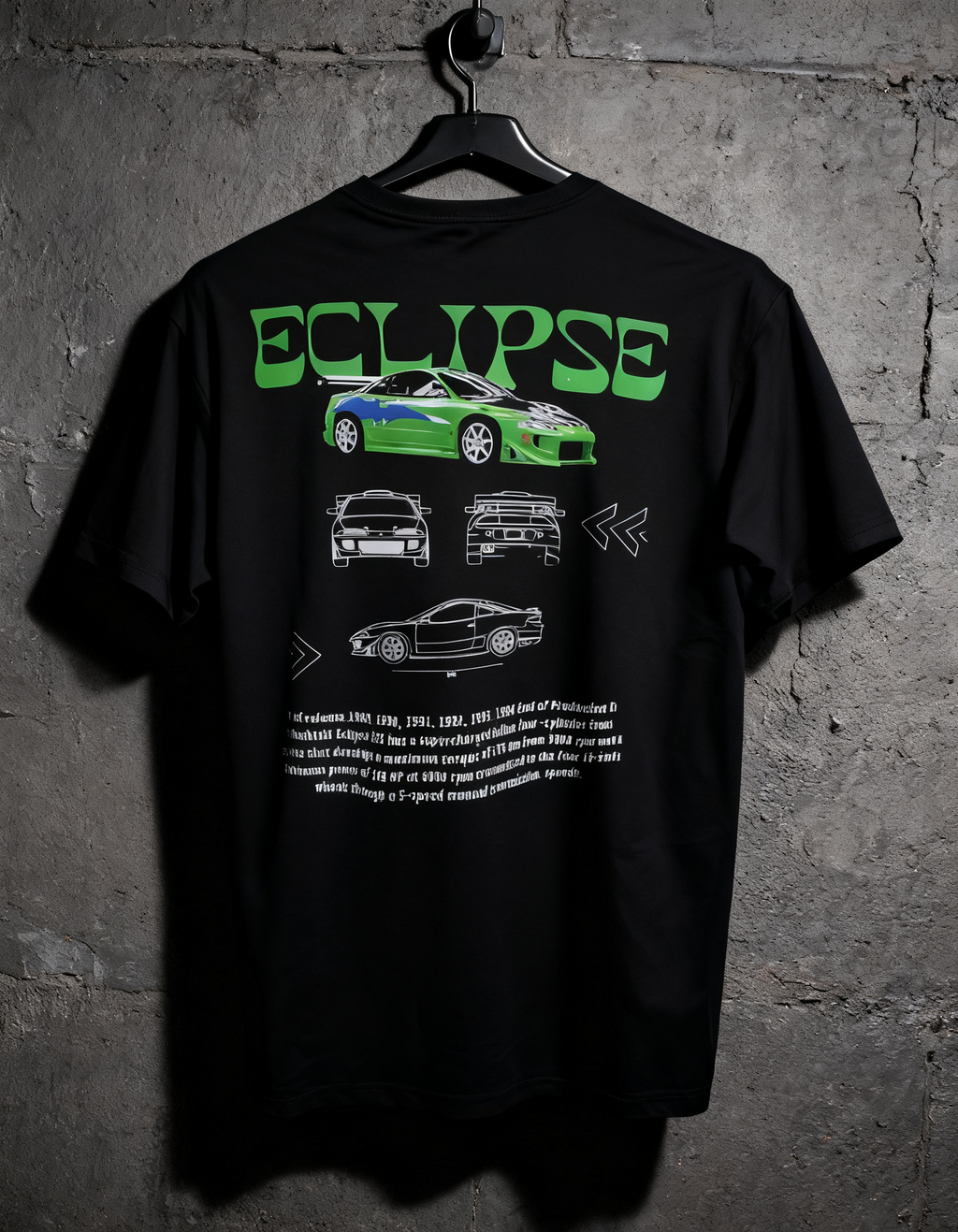 Playera Mitsubishi Eclipse detalle