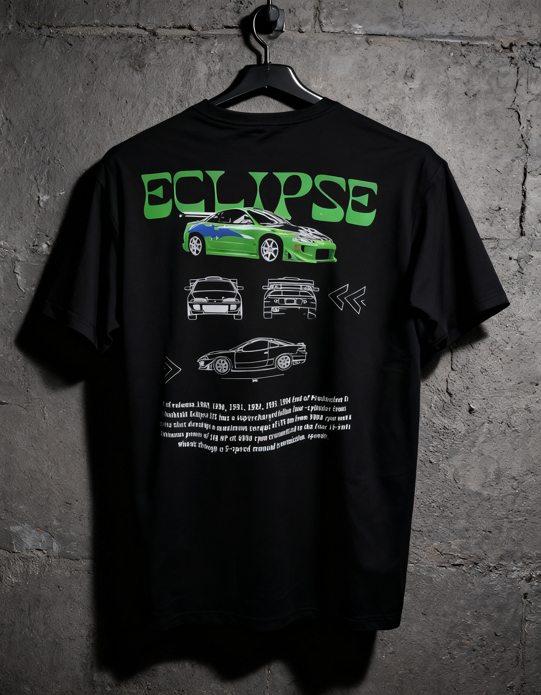 Playera Mitsubishi Eclipse detalle