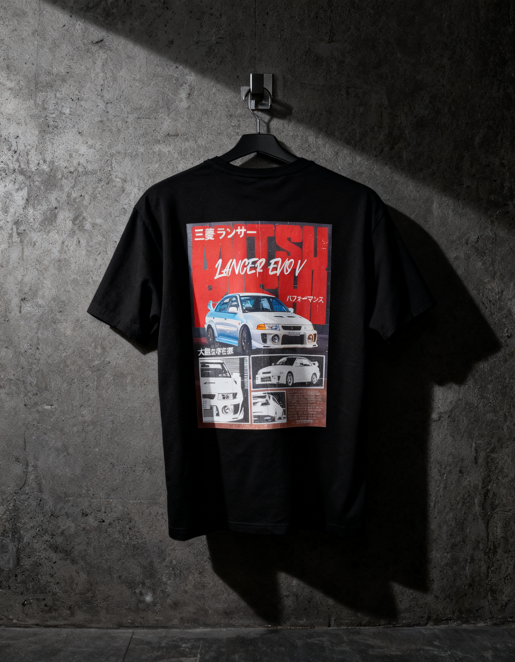 Playera Mitsubishi Lancer Evo V detalle