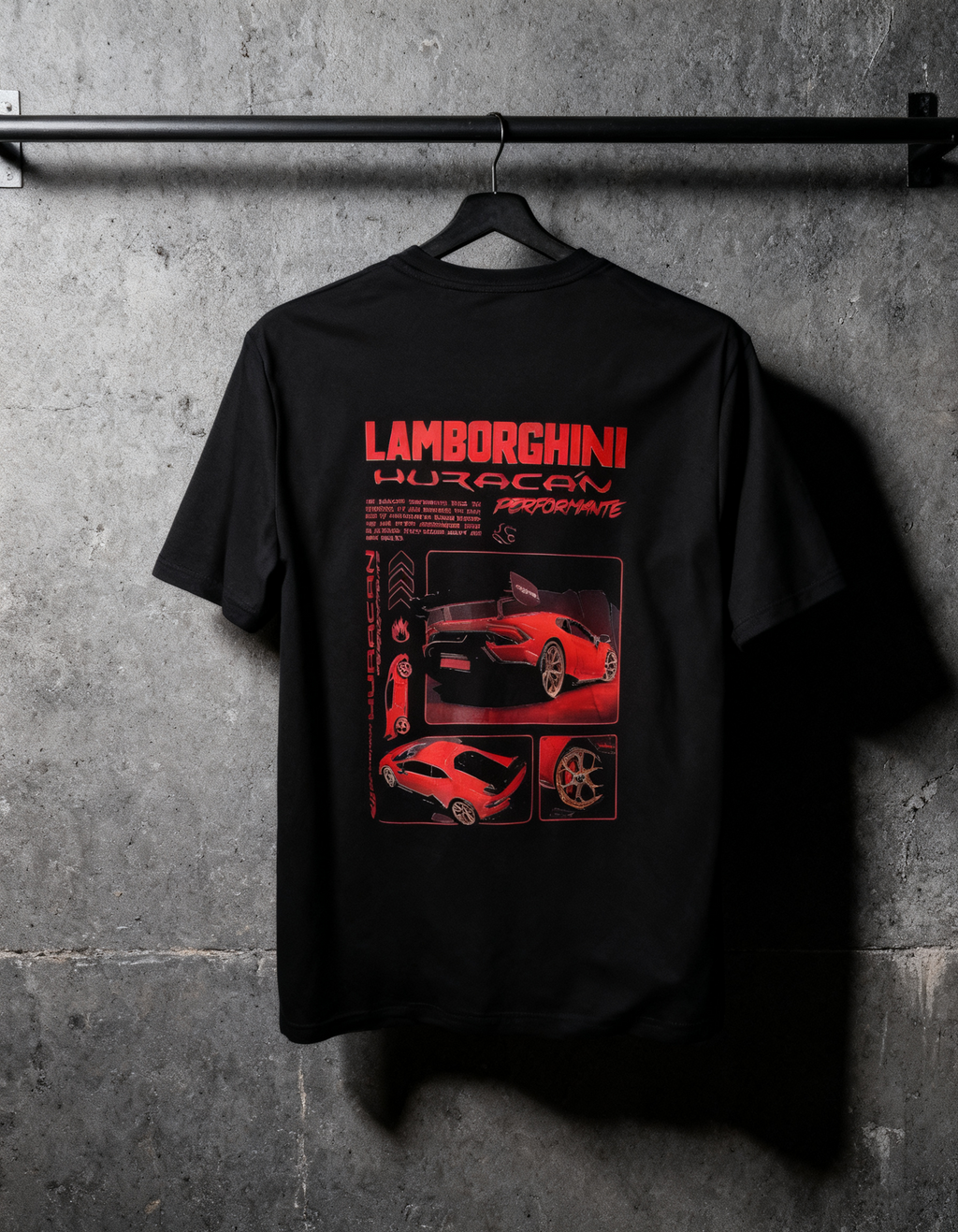 Playera Lamborghini Huracan Performante detalle