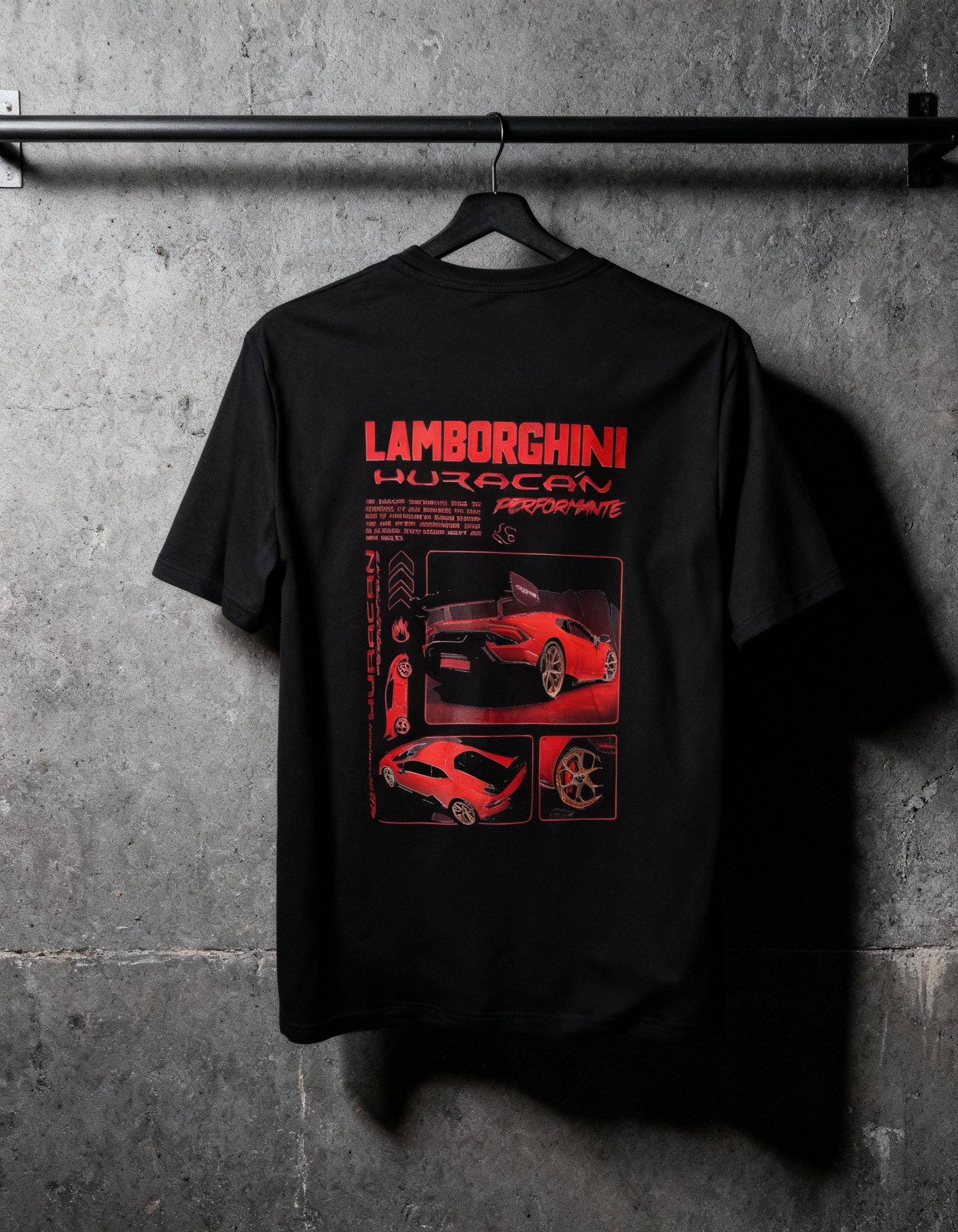 Playera Lamborghini Huracan Performante detalle