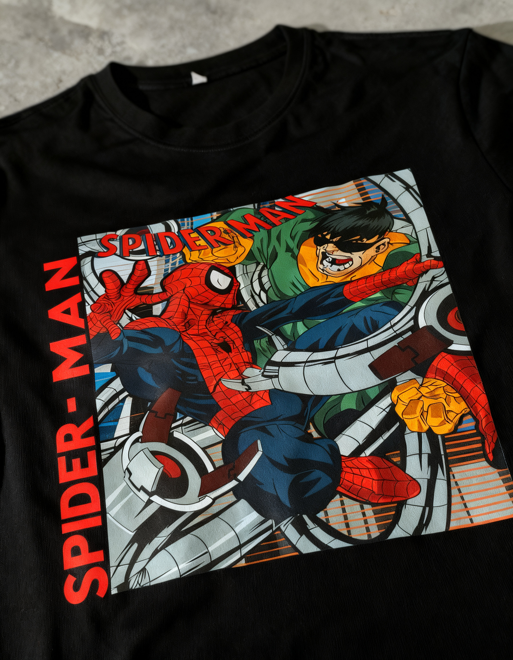 Playera Spiderman vs Octopus detalle 3