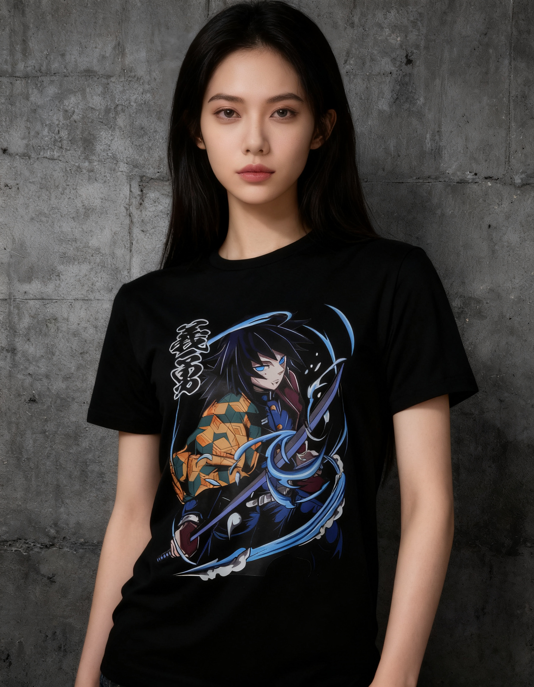 Playera Giyu Tomioka detalle 3